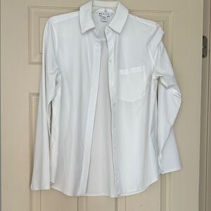 Athleta Classic White Button Down Shirt XS